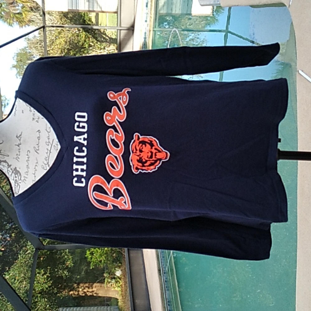 NFL Chicago Bears Black T-shirt Long Sleeve Size XL